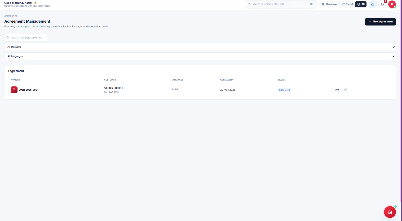 AI Agreement Generator